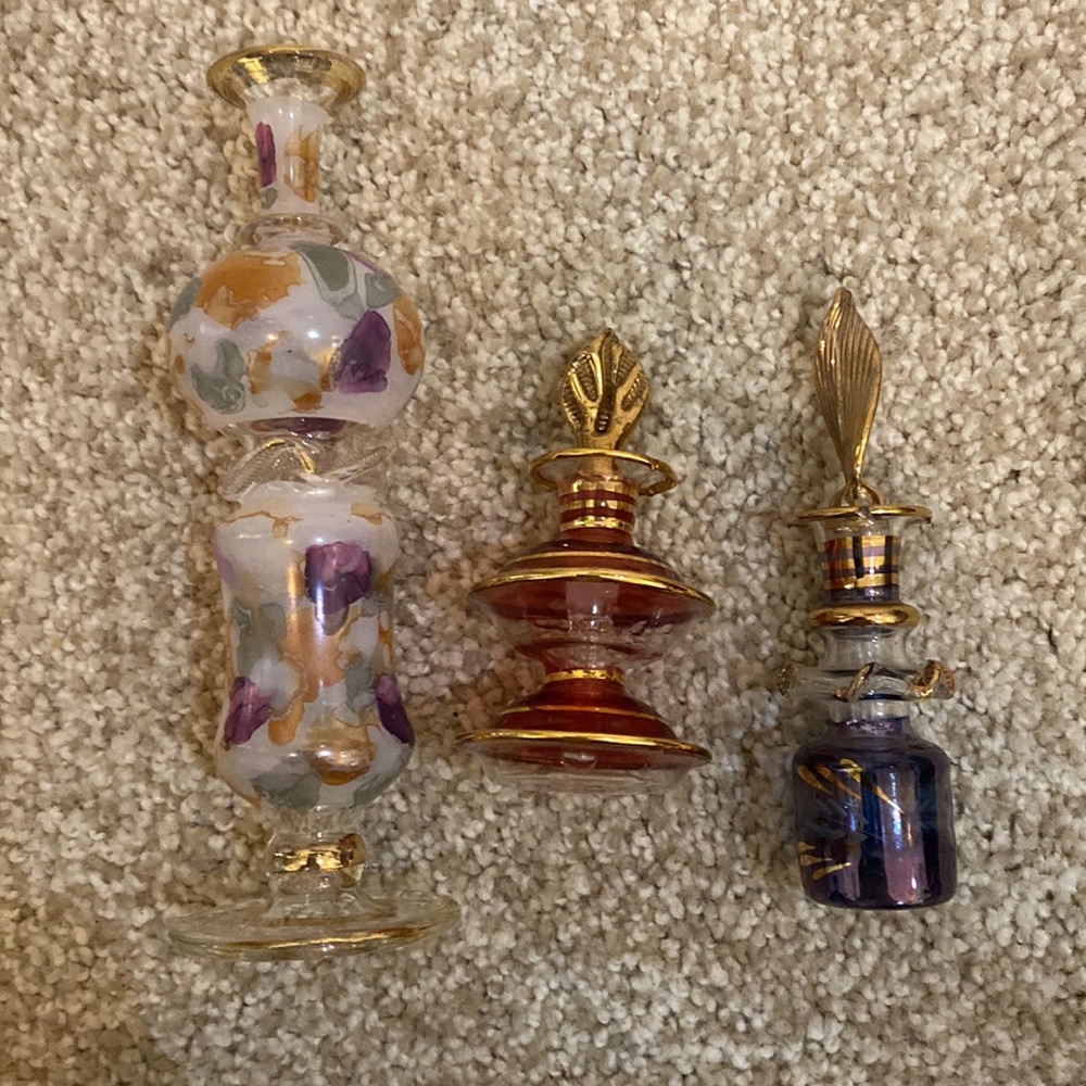 Egyptian Handblown glass perfume bottles - Picture 4 of 13